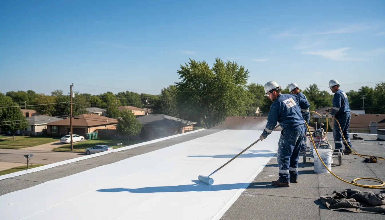 Commercial roof coating in Exeter, RI near me